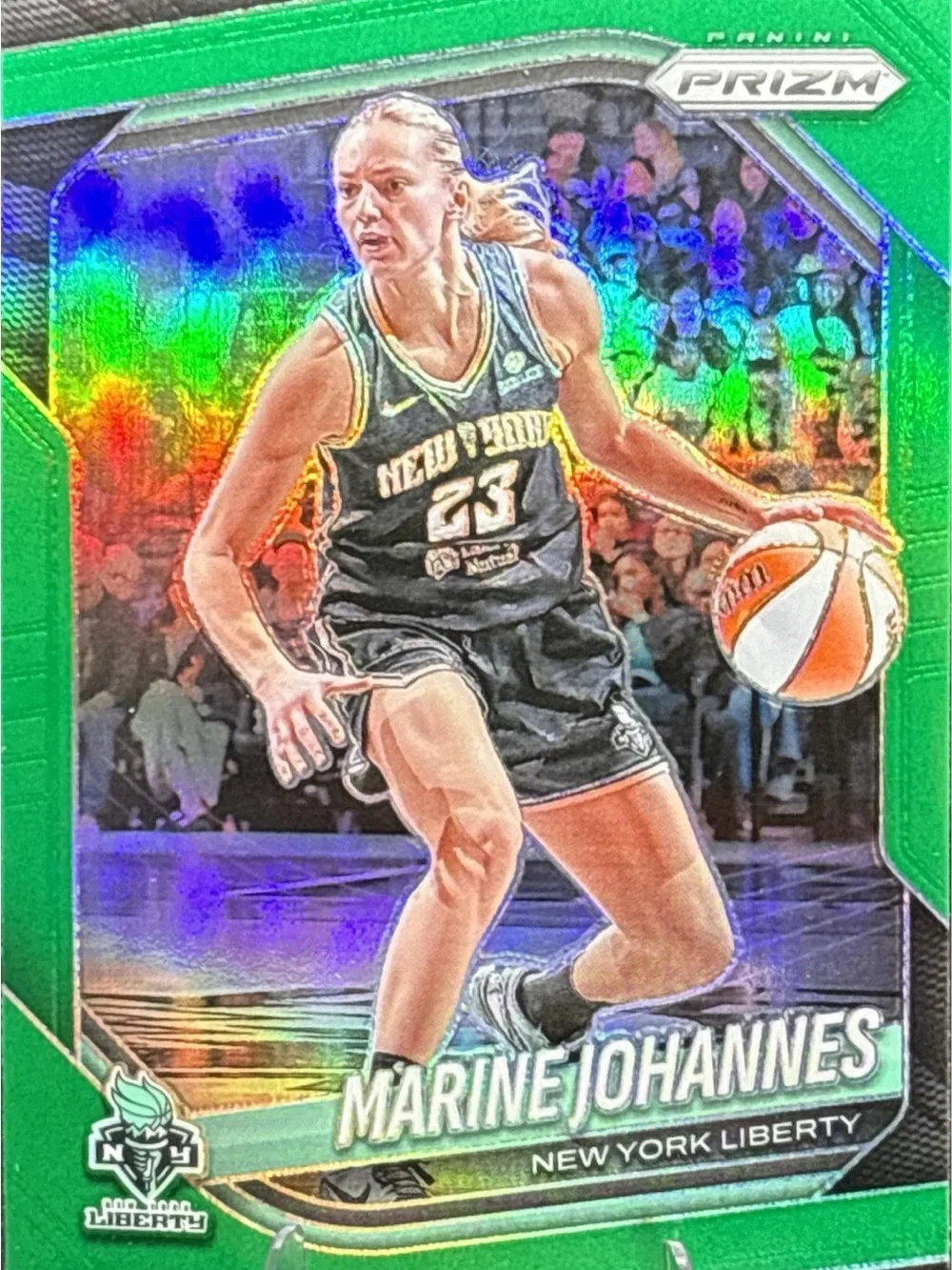 Panini Prizm Green Holographic Marine Johannes Trading Card
